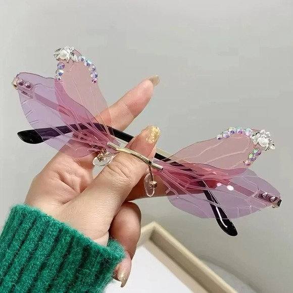 Dragonfly Wings Purplish Sunglasses - Picture 1 of 6